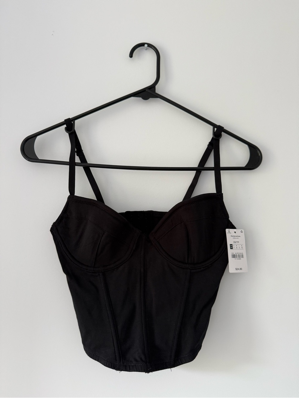 Ardene Black Bustier Camisole Top